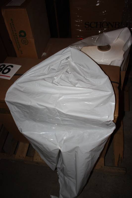 4 White Centerfold Plastic 100 Pound Rolls