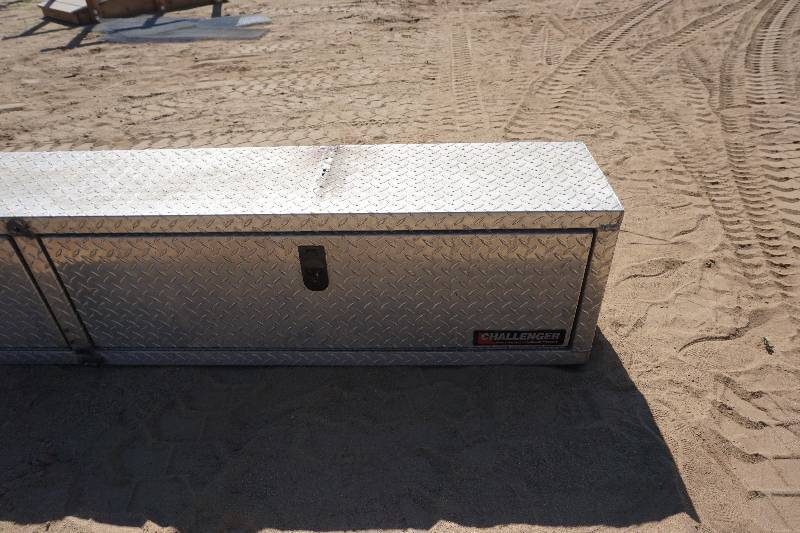 lot 133 image: Challenger 8 Aluminum Diamond Plate Style Truck Bed Tool Box