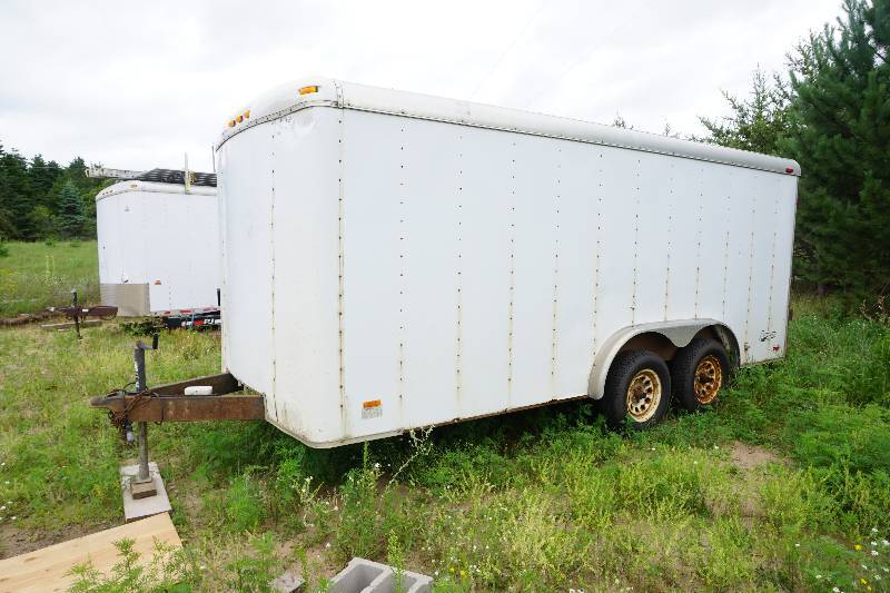 lot 5 image: 1996 Avenger 16 Tandem Axle Enclosed Trailer