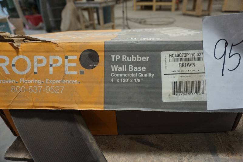 lot 95 image: Lot of TP Rubber Commercial Wall Board With Roll of Foam Insulation