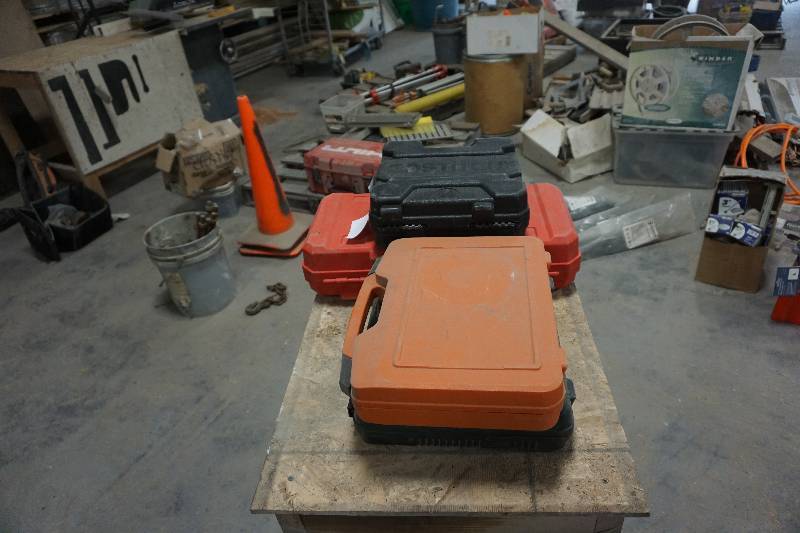 lot 96 image: Lot of 4 Plastic Tool Boxes In Assorted Sizes