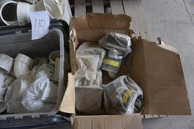 lot 110 image: Lot of PVC Elbows, Joints and Vent Covers