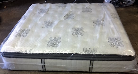 lot 11 image: King Sealy Posturepedic Firm Pillow-Top Mattress