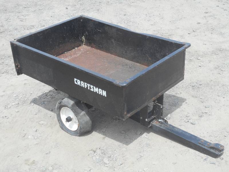 lot 6 image: Craftsman Pin-Hitch Dumping Lawn Tr...