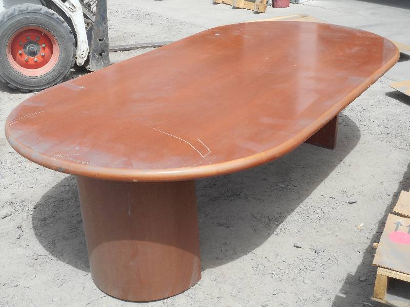 lot 19 image: 3-Piece Wooden Conference Room Tabl...