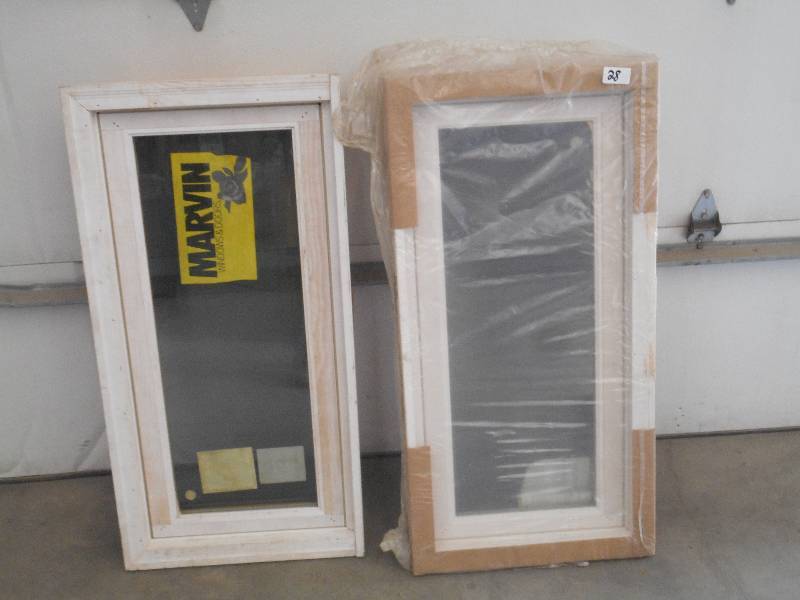 lot 28 image: (2) Unused Marvin Wooden 40x20 Wi...