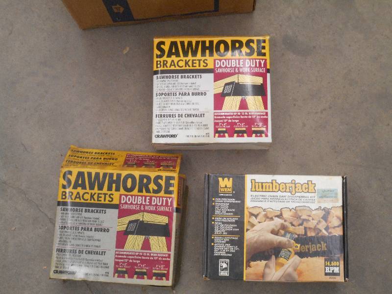 lot 60 image: (3) Unused Sawhorse Bracket Sets ...