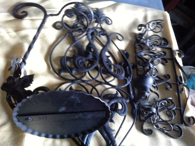 IRON CANDLE HOLDERS AND WALL HANGINGS