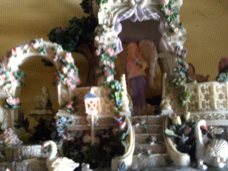 musical angel figurene with moving parts