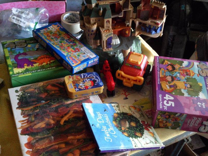 puzzles books and toys