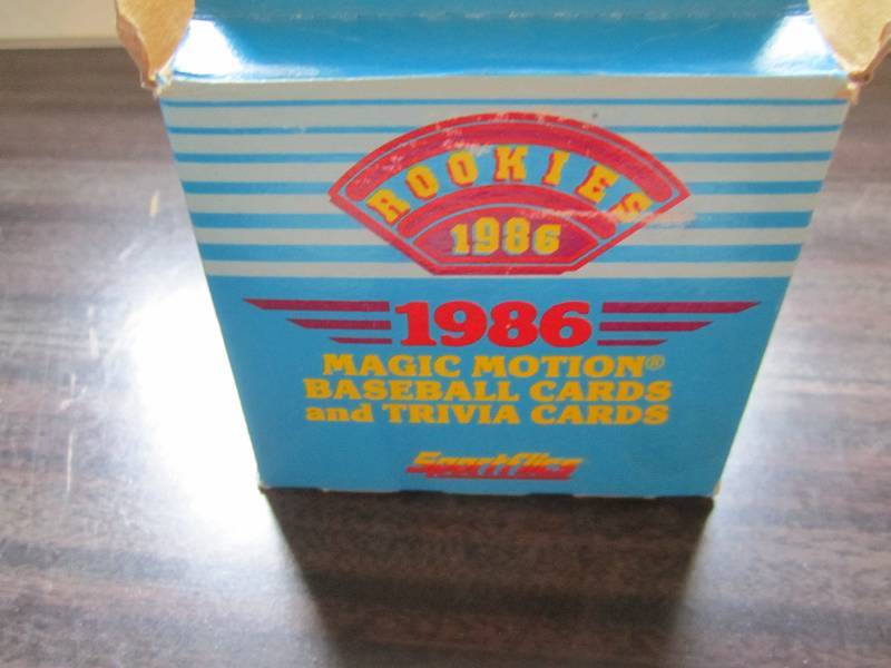 lot 213 image: 1986 magic motion sports cards...