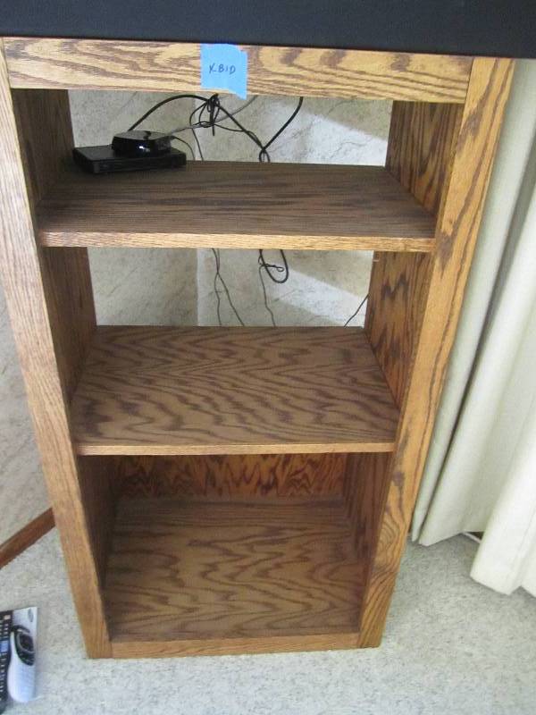 lot 5 image: 45 tall 25 wide  Solid wood shelf...