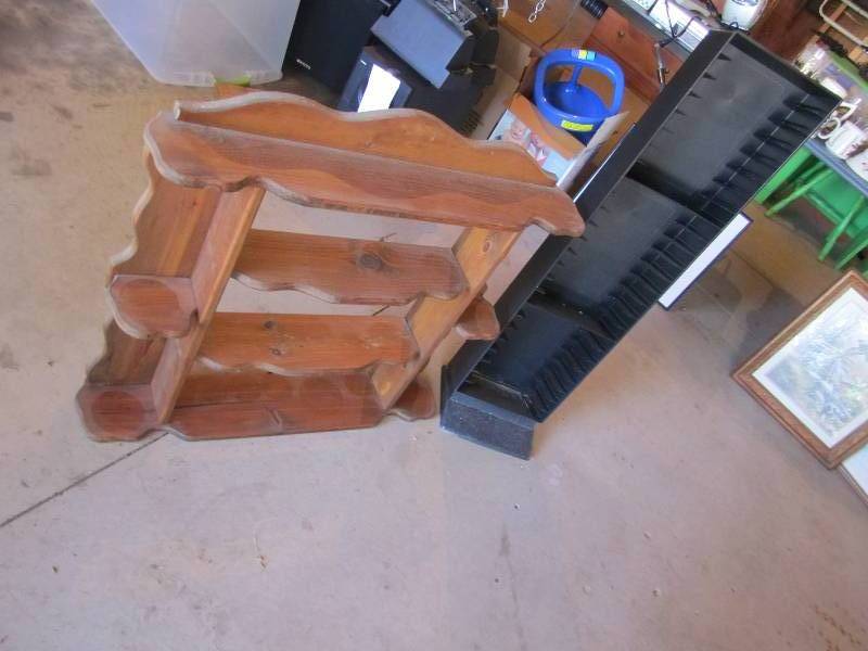 lot 37 image: 30 wide shadow box and video holde...