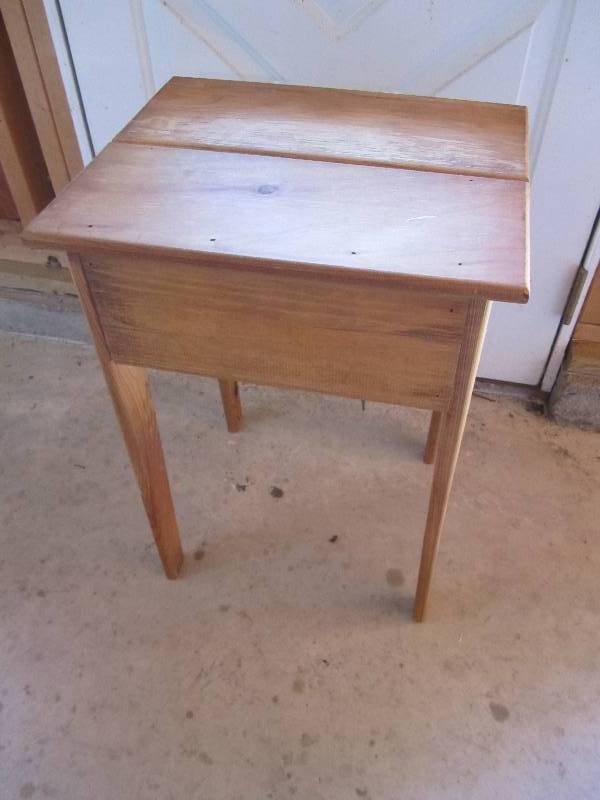 lot 64 image: Wood end table, 17 x 15 2 feet tal...