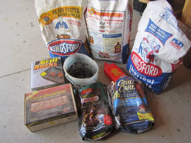 lot 91 image: Lot of charcoal grilling supplies...