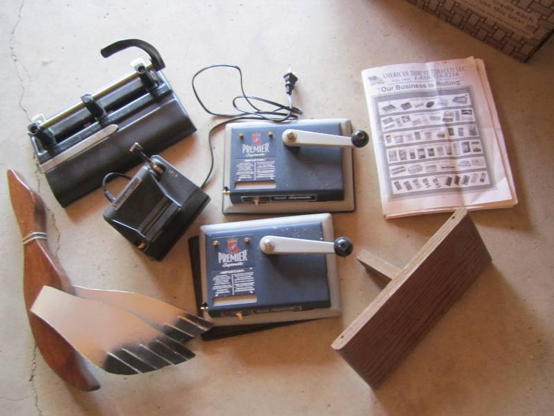 lot 121 image: Lot of cigarette rollers and paper ...