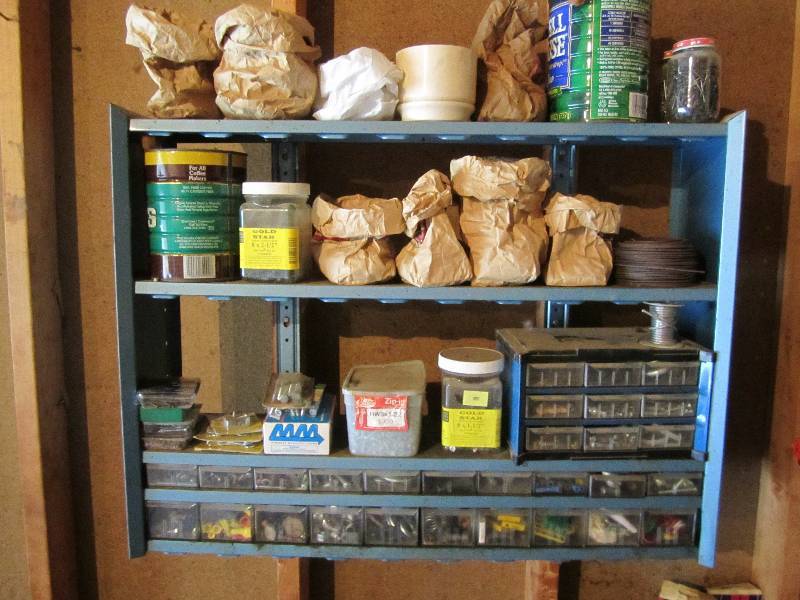 lot 137 image: 30 inch wide tool shelf filled with...