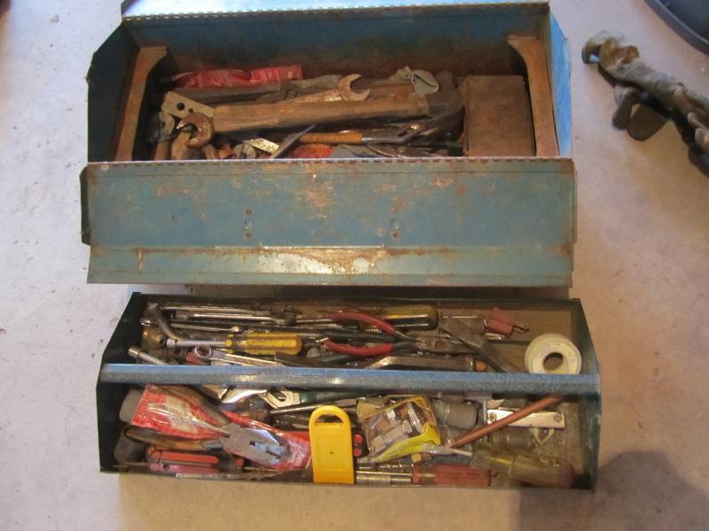 lot 150 image: Toolbox filled with tools...