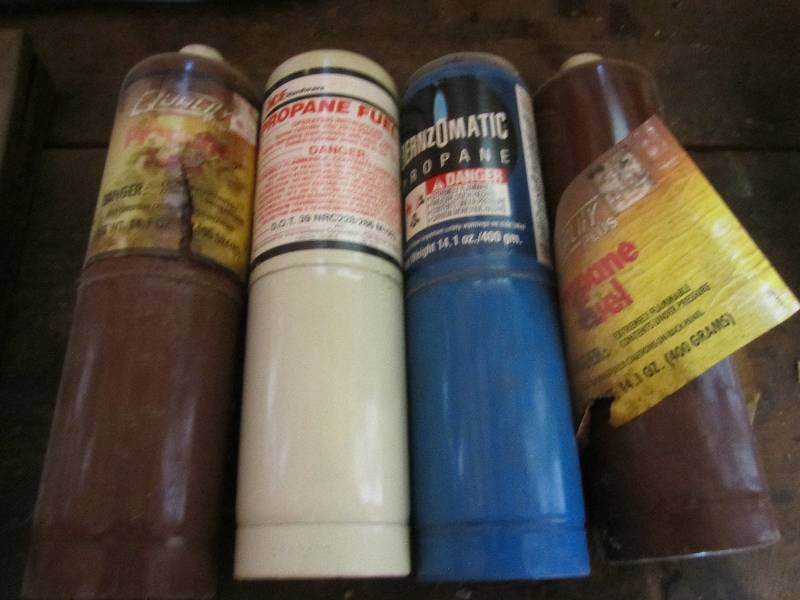 lot 157 image: Propane bottles, lots of fuel left...