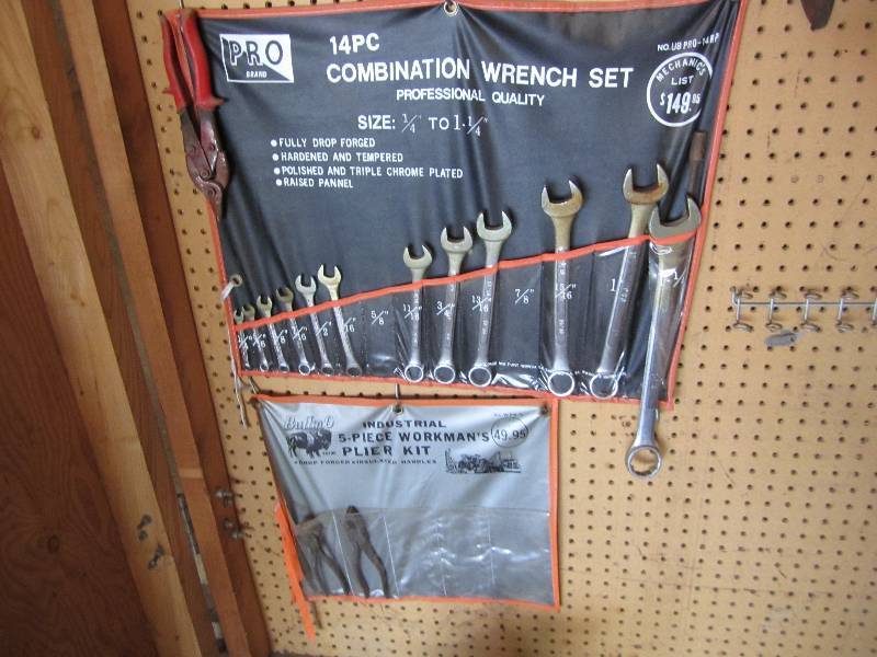 lot 172 image: Wrench and pliers display...