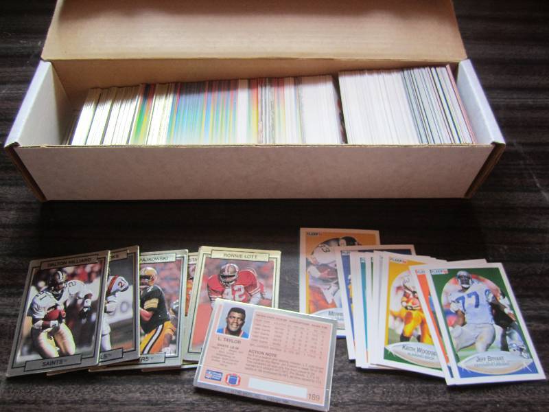 lot 204 image: Box of football cards...