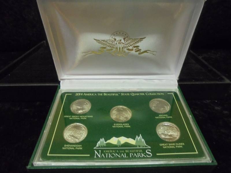 2014 America the Beautiful State Quarter Collection in Display