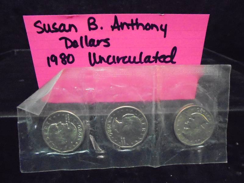 Susan B Anthony Dollars, Uncirculated, 1980