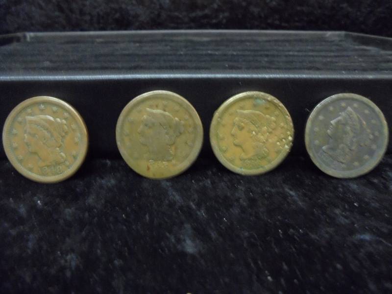 Lot - Large Cent Pieces,