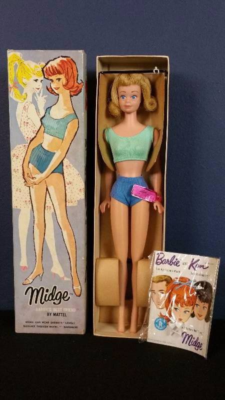 1962 midge best sale barbie doll value