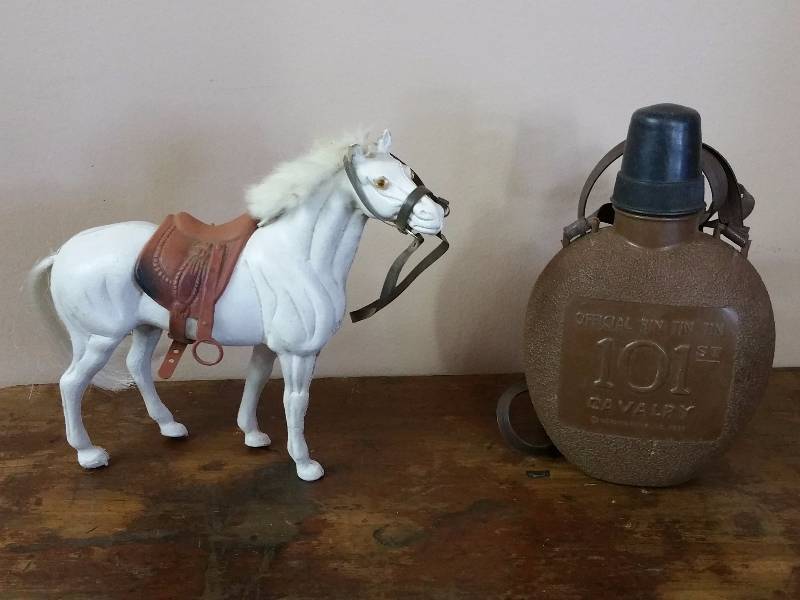 lot 47 image: 1957 Rin Tin Tin Canteen  Silver Horse