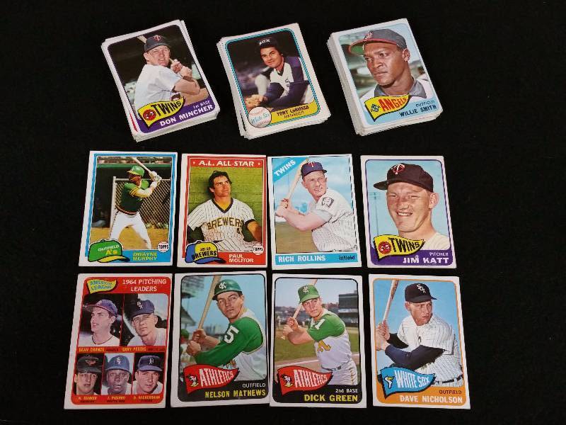 lot 71 image: Group of Older Baseball Cards, 1965 Topps, Etc.