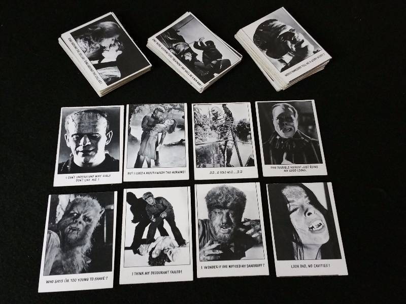 lot 82 image: Group of 1973 Youll Die Laughing Topps Monster Cards