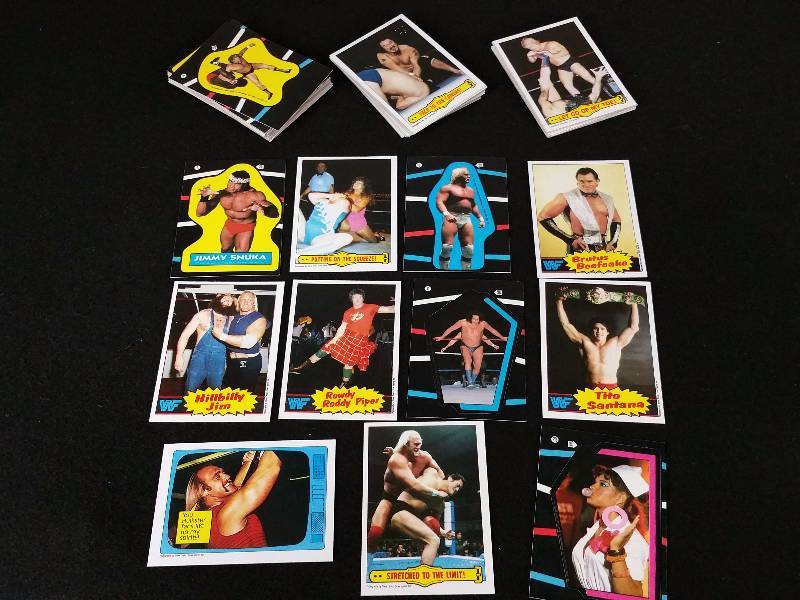 lot 83 image: 1985 Topps WWF Wrestling Cards & Stickers