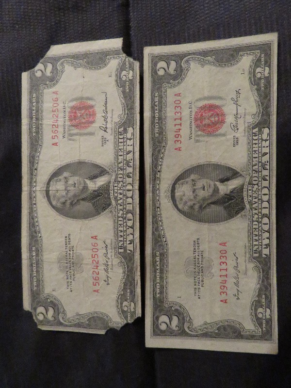 Lot of (2) $2.00 Bills
