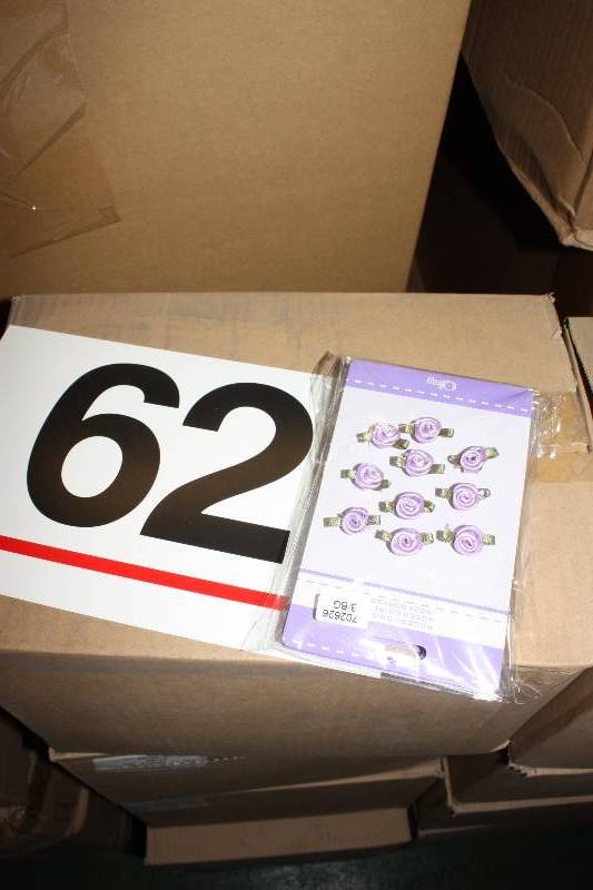 480 retail cards of 12 Berwick Rosettes.   96 per case. 5 cases.  Lavender