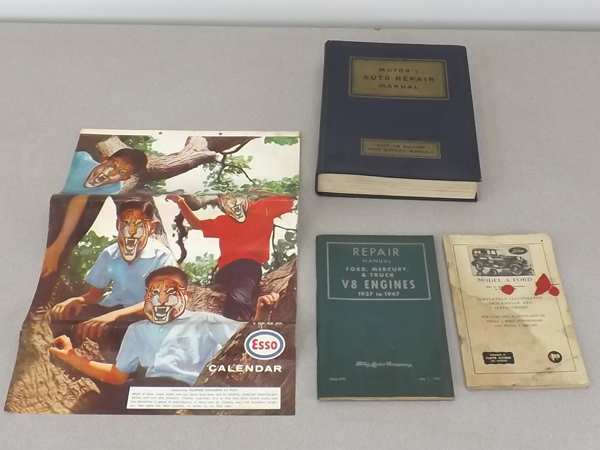 Lot of Vintage Auto Advertising and Books