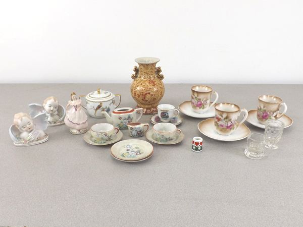 Lot of Porcelain Figurines, Tea Cups, etc.