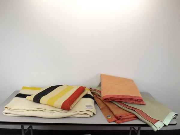 Lot of Vintage Wool Blankets Hudson Bay Style, Etc.
