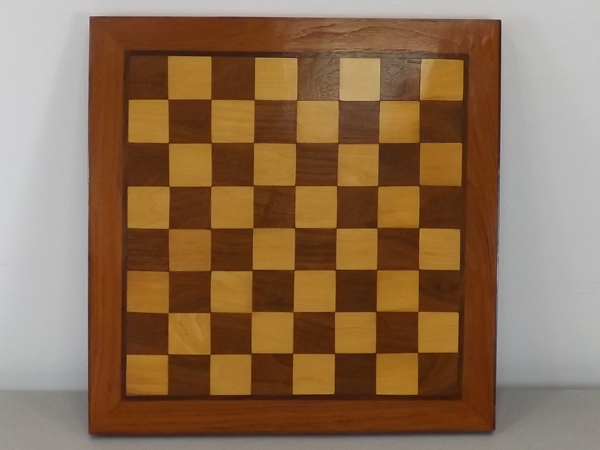 Large Vintage Inlaid Chess Board