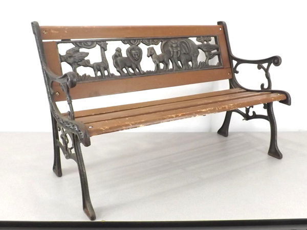 Wood & Iron Childs Park Bench