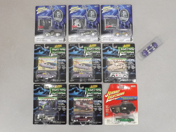 10 Vintage MINT on Card Johnny Lightning Cars including 3 White Lightnings