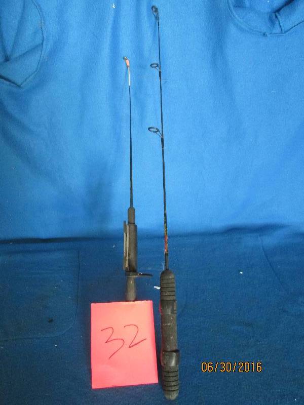 2 Ice fishing poles ...