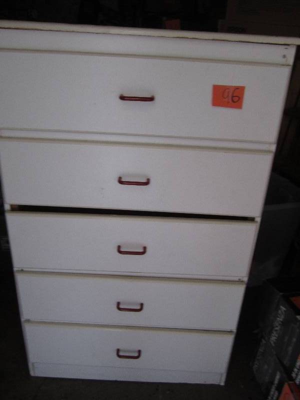 White dresser measures 16 x 30 top ...