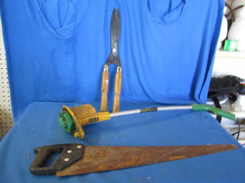 Yard tools includes saw, weed whip ...