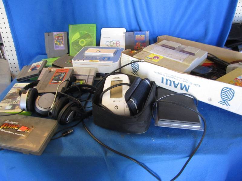 Lot of nintendo games, game console...