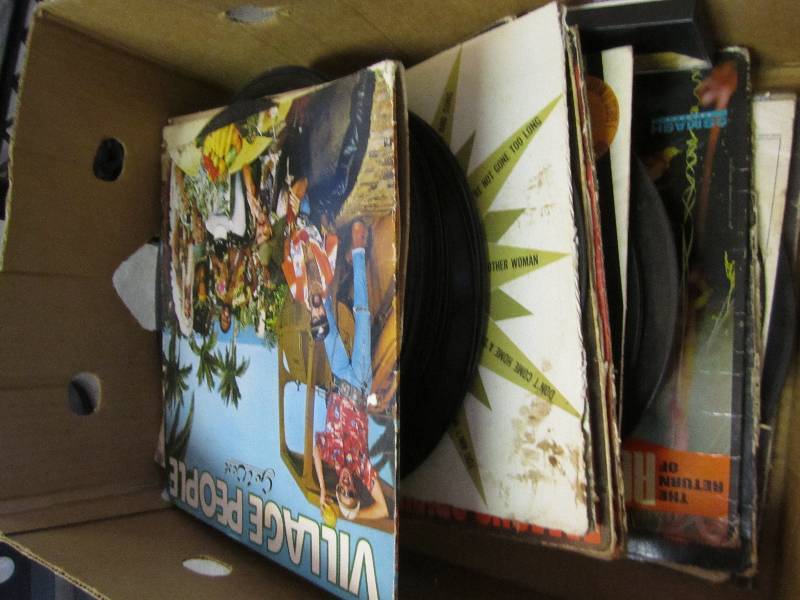 Box of vinyl records...