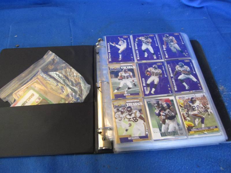Album of football cards, mainly Vik...
