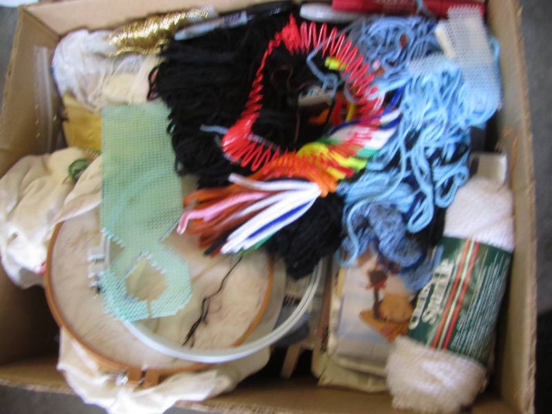Large box of craft materials...