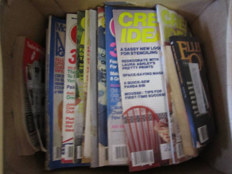 Box of crafting magazines...