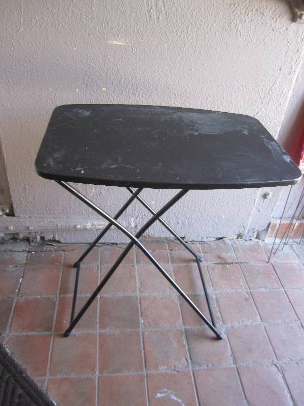Small black folding table 29 tall...